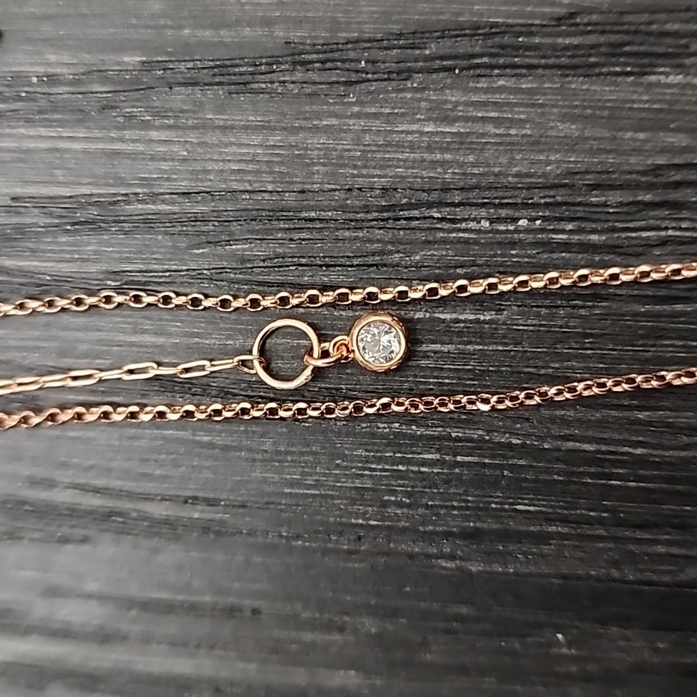 Kate Spade Yours Truly Pave Heart Mini Pendant Necklace Clear Rose Gold - Picture 13 of 16